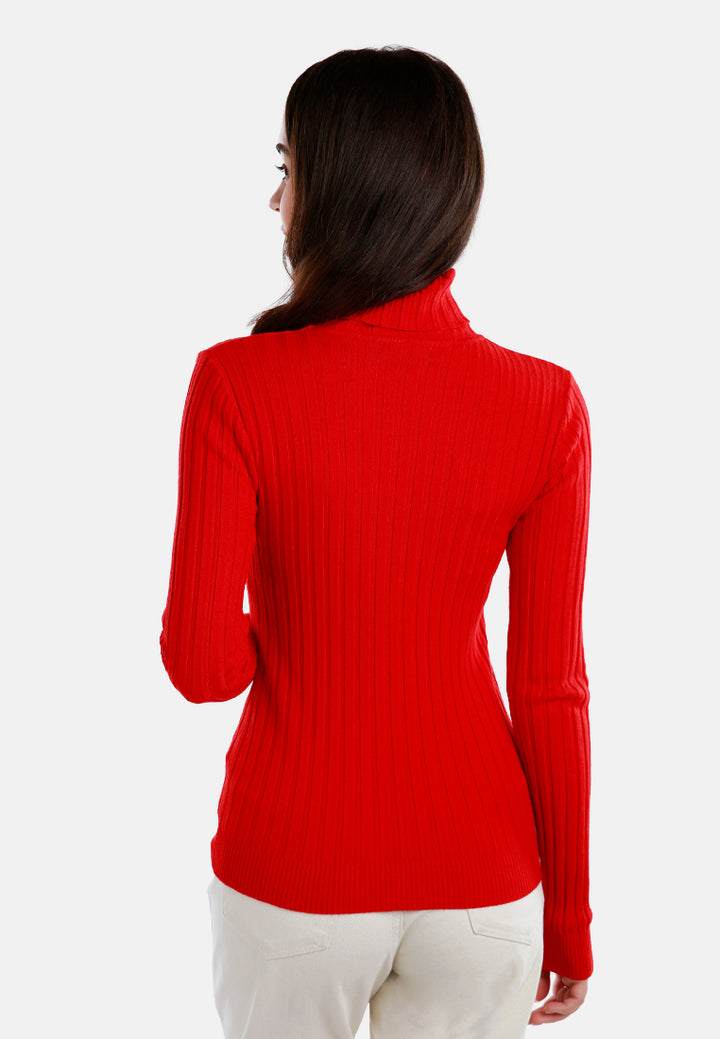 turtleneck sweater top#color_red