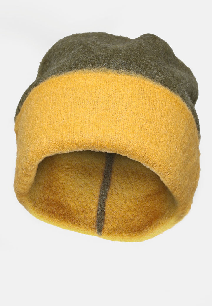 two-toned beanie#color_khaki-green