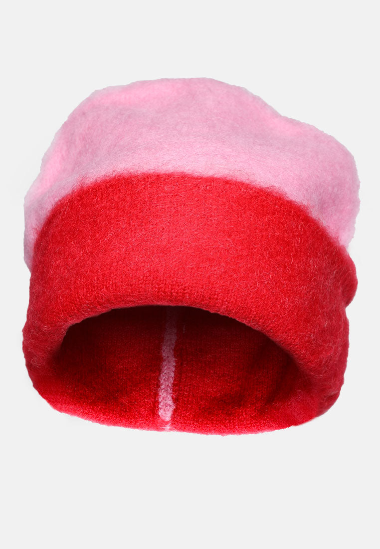 two-toned beanie#color_pink