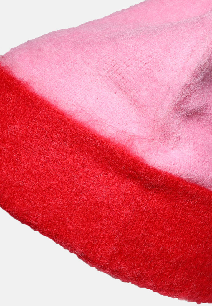 two-toned beanie#color_pink