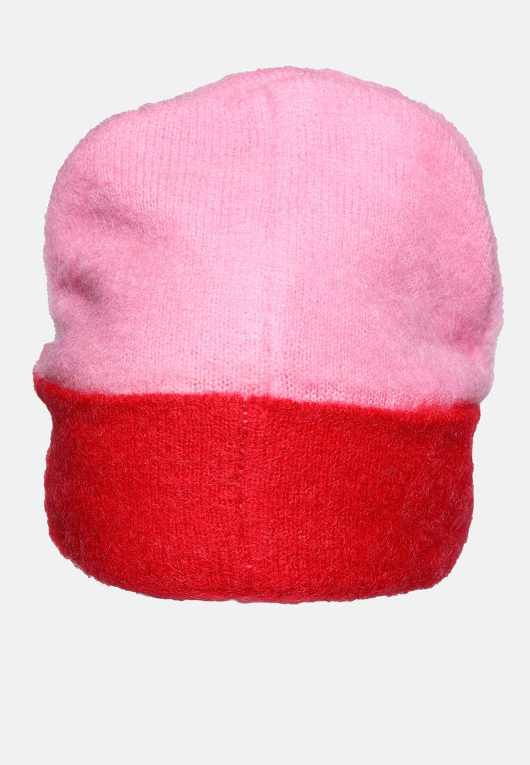 two-toned beanie#color_pink