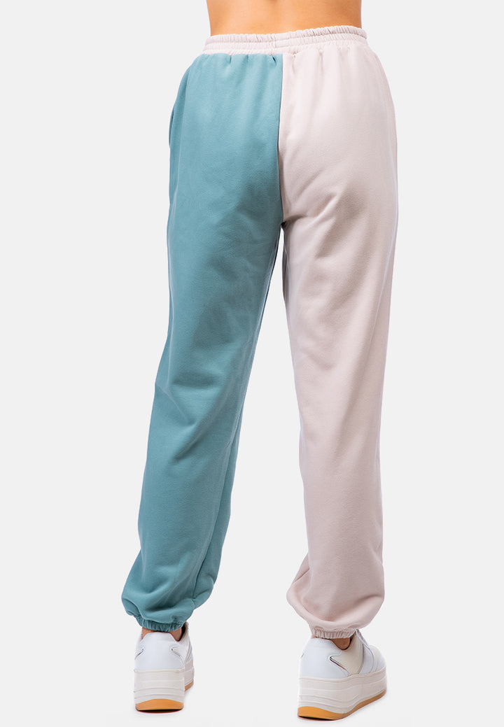 two tone jogger pants#color_sand-green