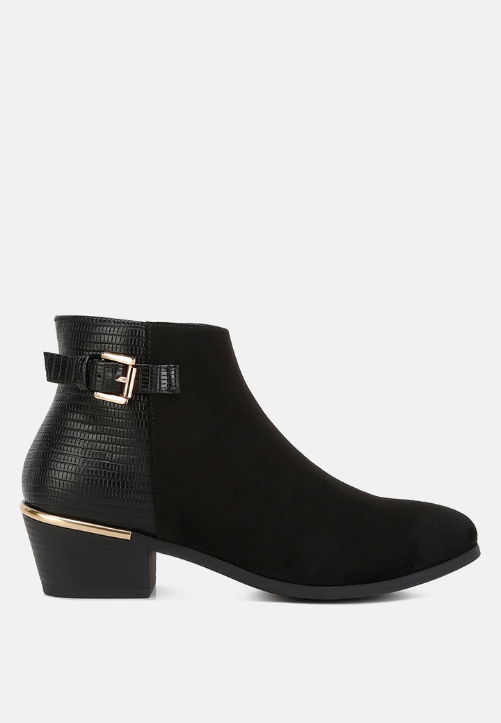 ulani belt detail ankle length boots#color_black