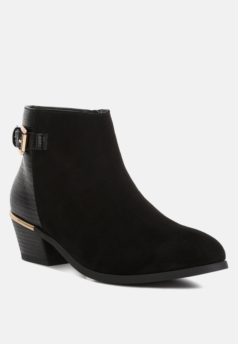 ulani belt detail ankle length boots#color_black