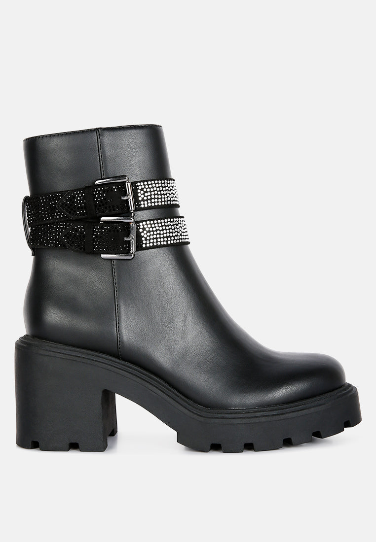ulupi diamante detail ankle block heel boot#color_black