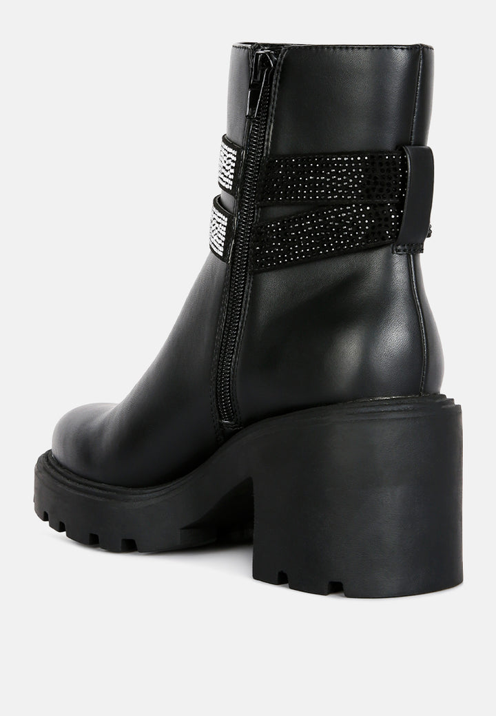 ulupi diamante detail ankle block heel boot#color_black