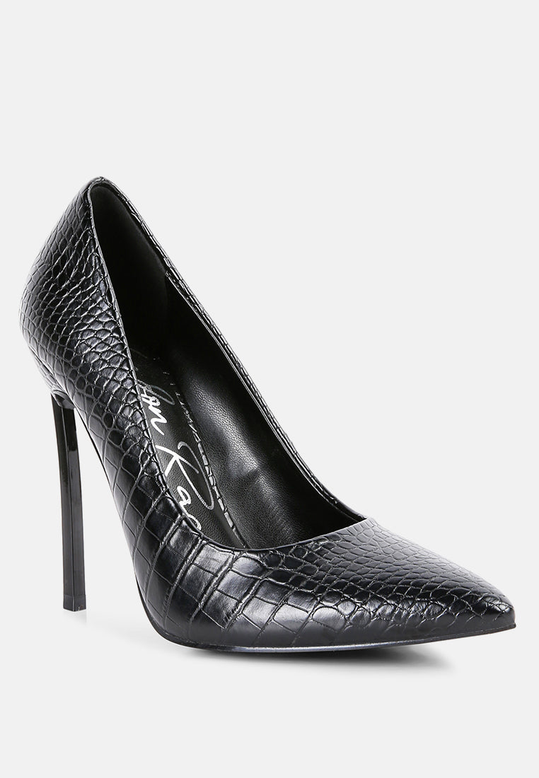 urchin croc high stiletto heel pumps by ruw#color_black