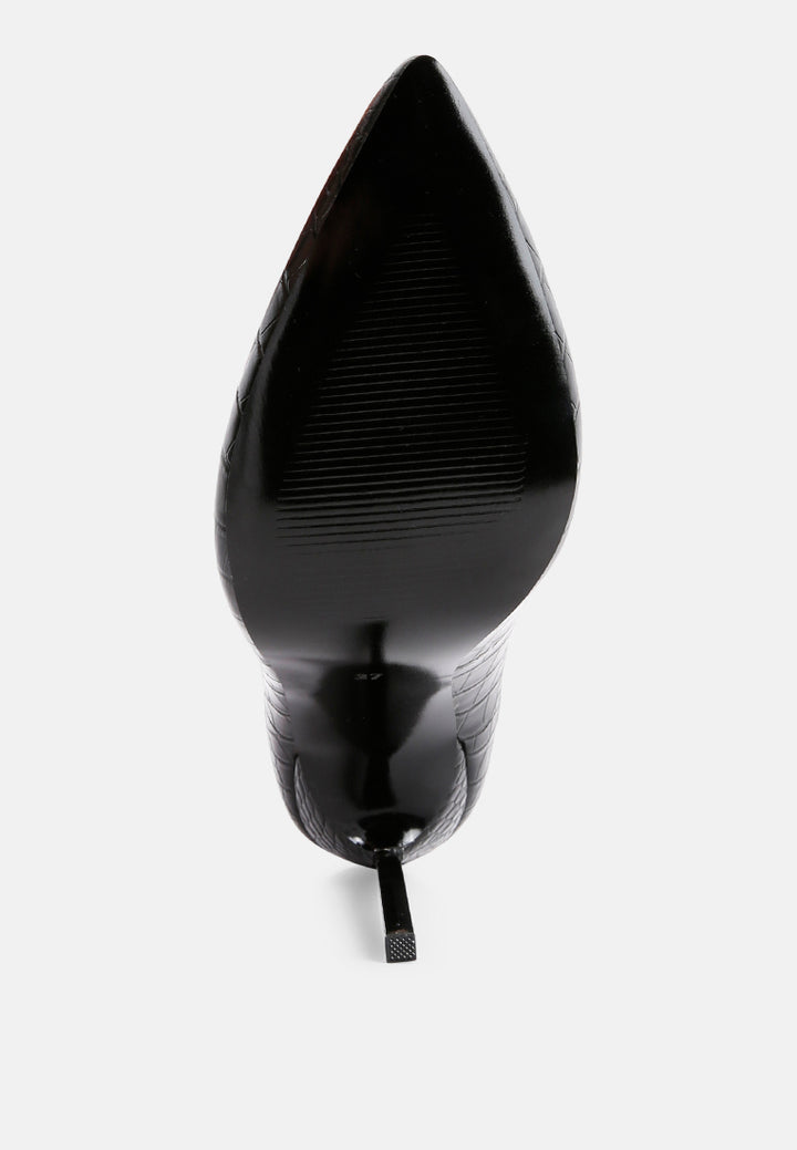 urchin croc high stiletto heel pumps by ruw#color_black
