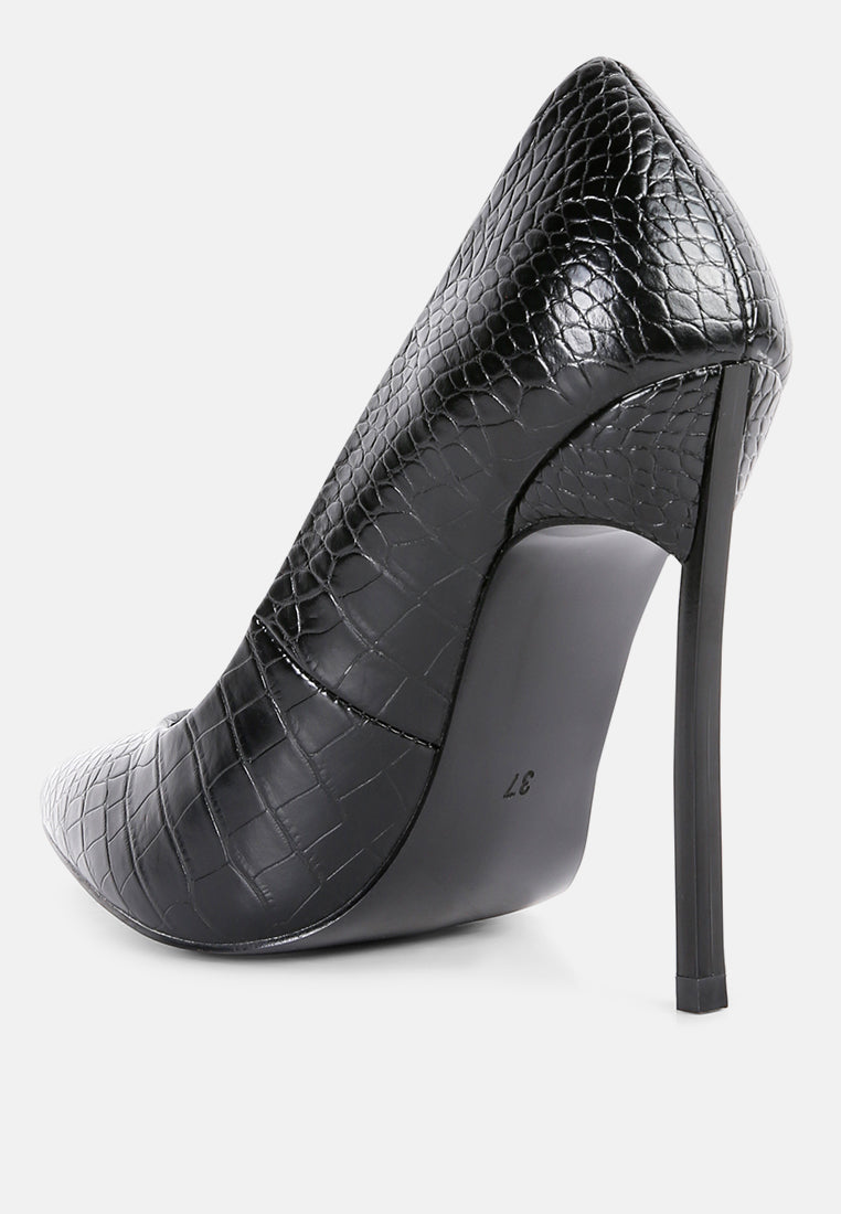 urchin croc high stiletto heel pumps by ruw#color_black