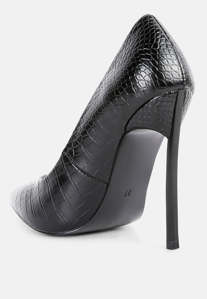 urchin croc high stiletto heel pumps by ruw#color_black
