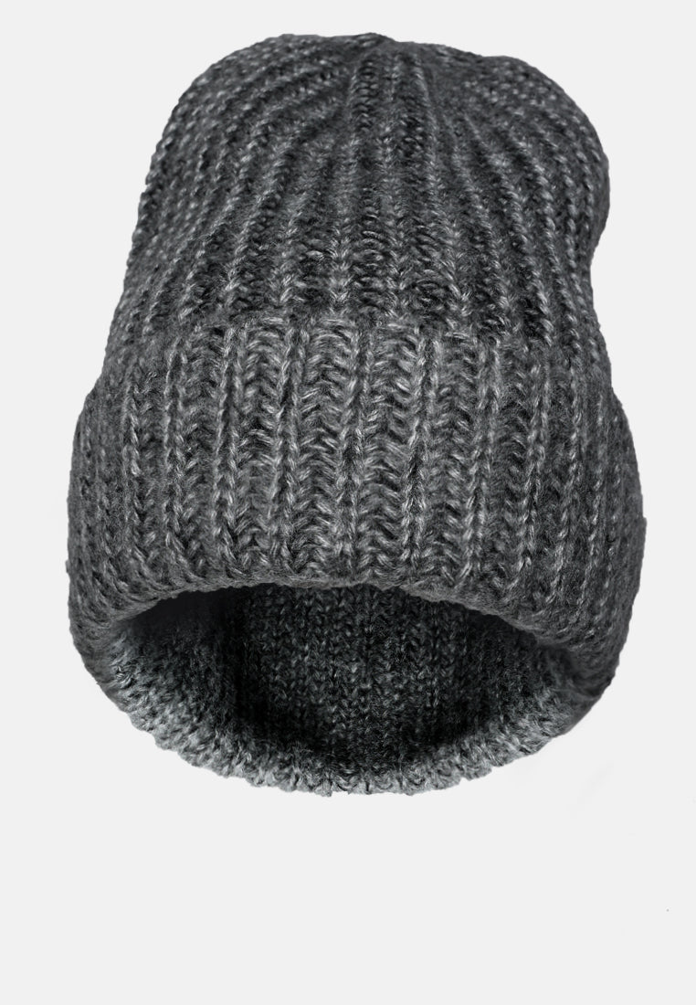 waffle cuff beanie#color_grey