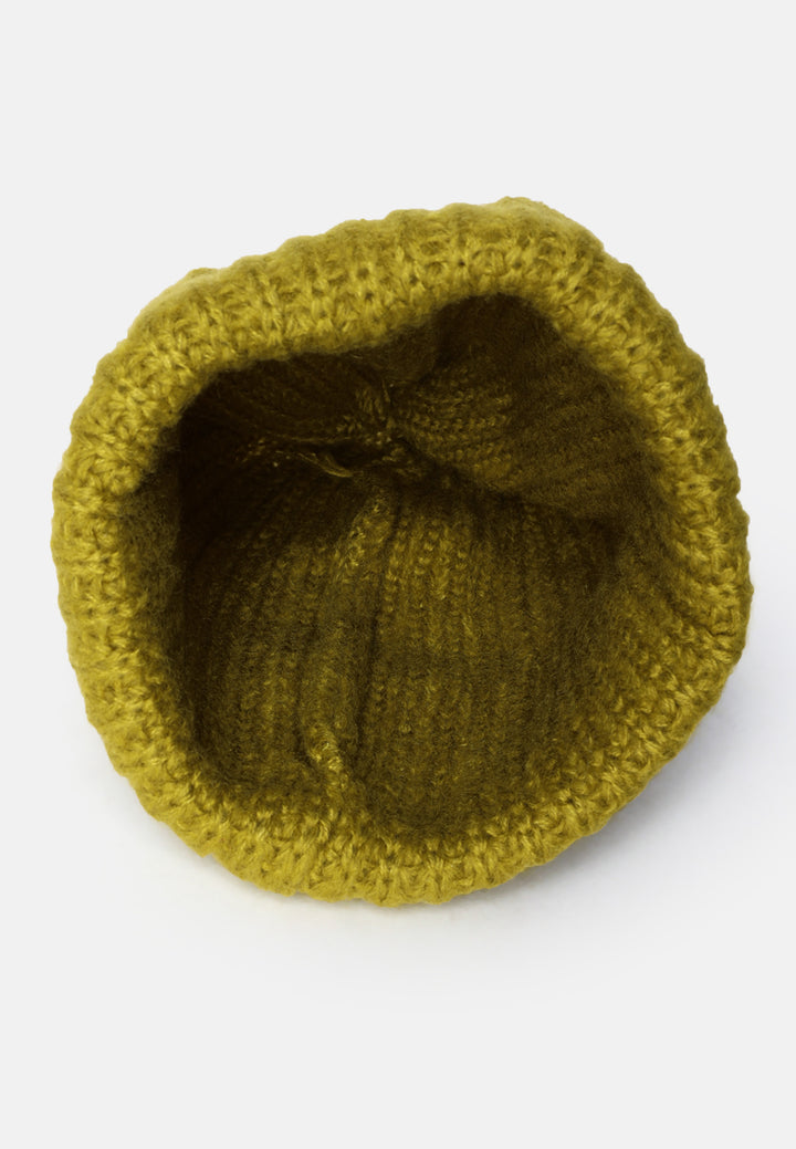 waffle cuff beanie#color_khaki-green