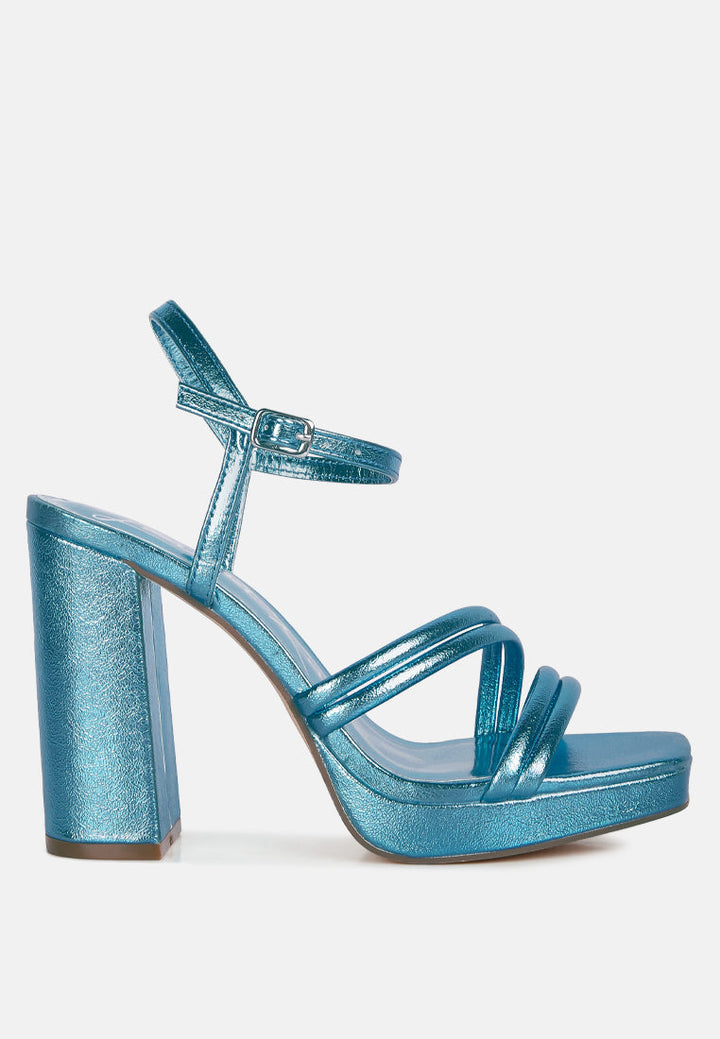 Whiskers High Heel Platform Strappy Sandals By Ruw