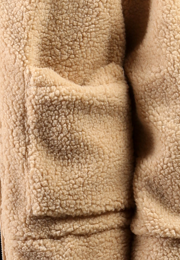 winter teddy jacket#color_camel