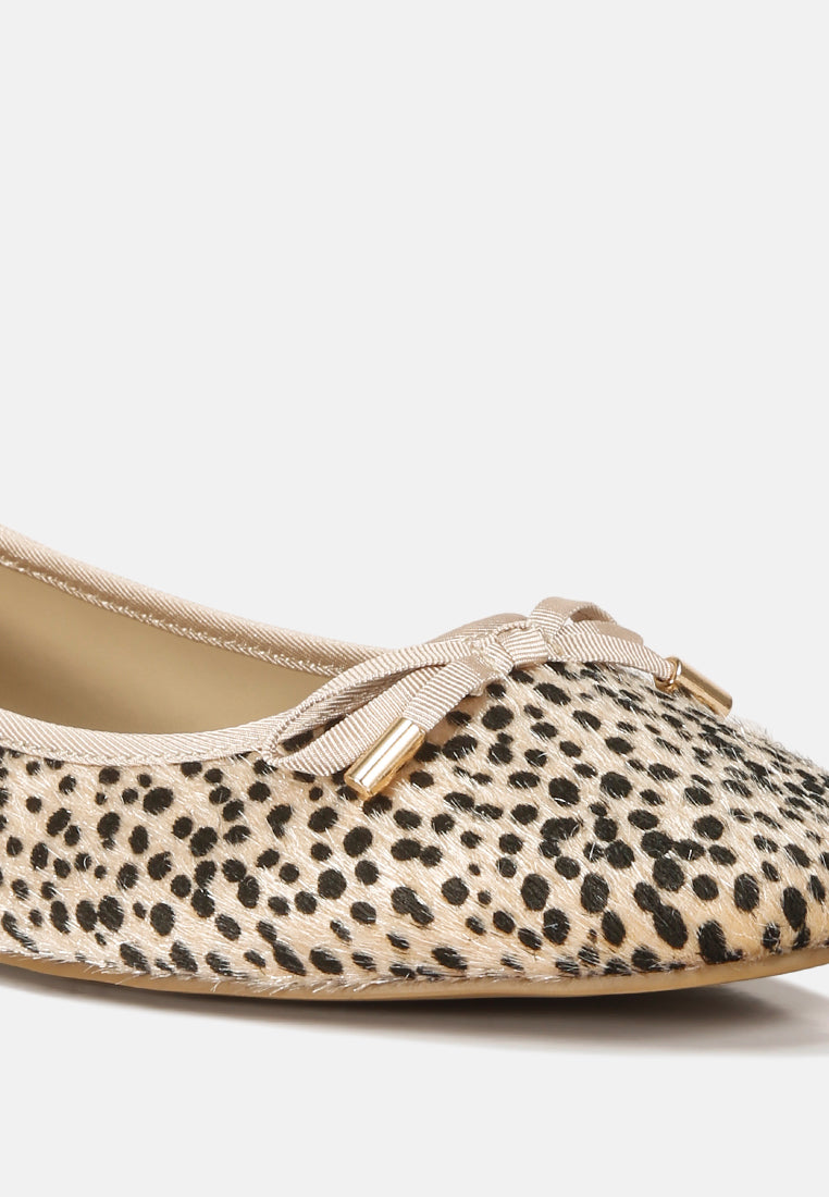 animal print flat bow ballerinas#color_leopard