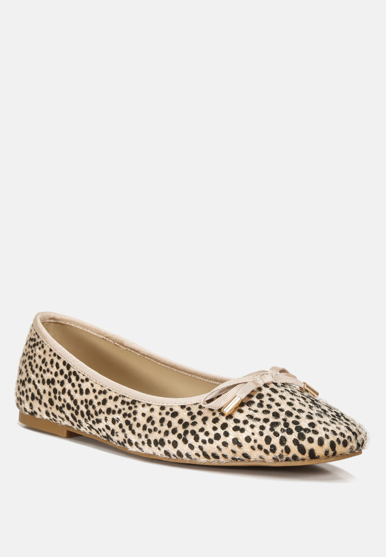 animal print flat bow ballerinas#color_leopard