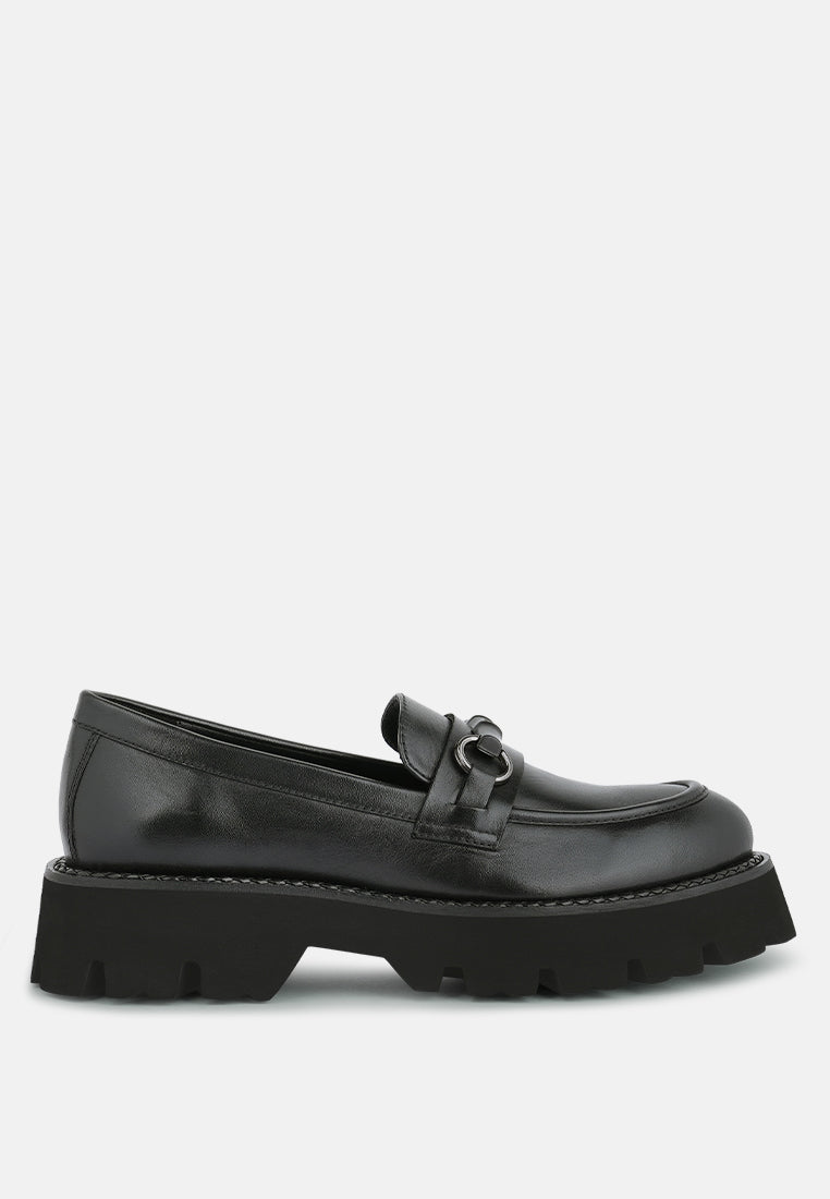 cheviot chunky leather loafers by ruw#color_black