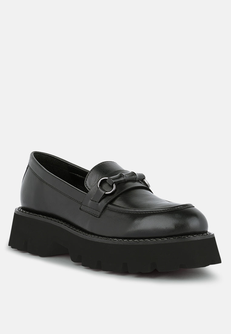 cheviot chunky leather loafers by ruw#color_black