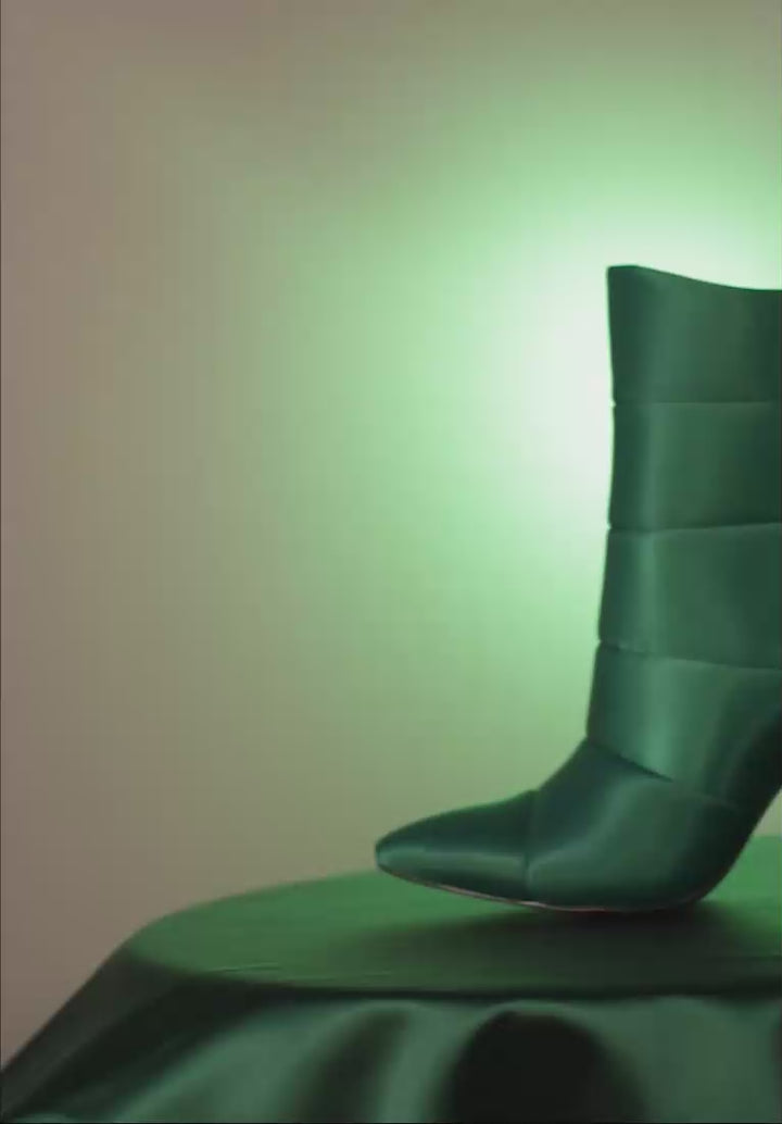 status quo high heeled quilted satin boot#color_purple