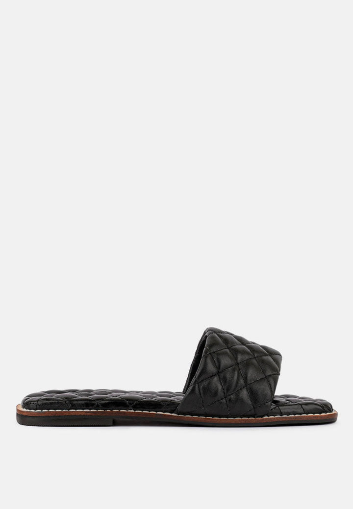 odalta handcrafted quilted summer flats by ruw#color_black