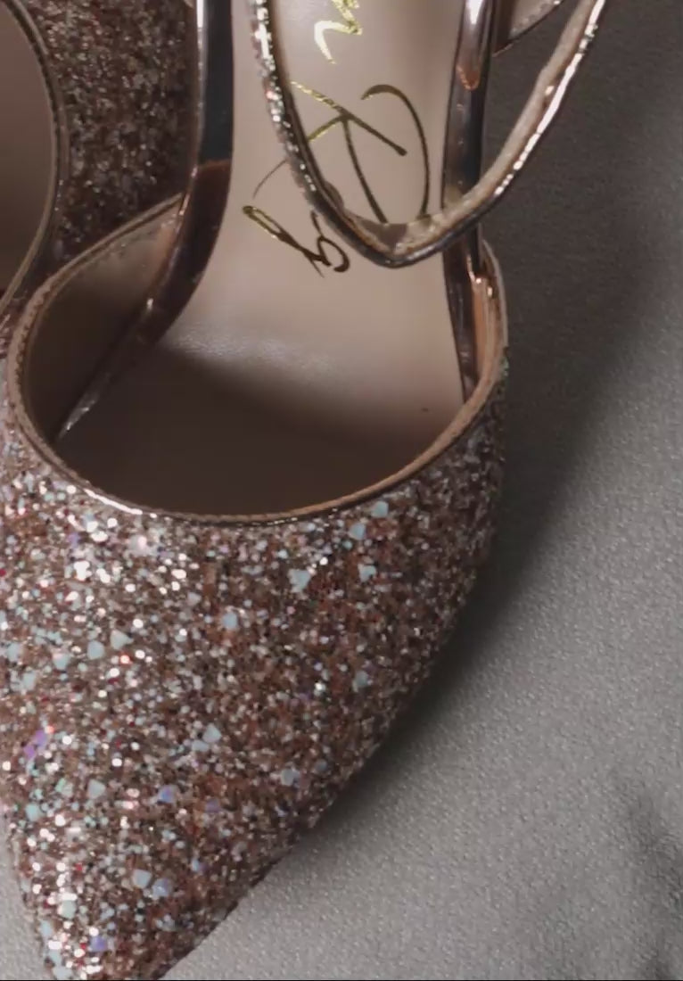 cloriss diamante embellished glitter high heels#color_dark-blue