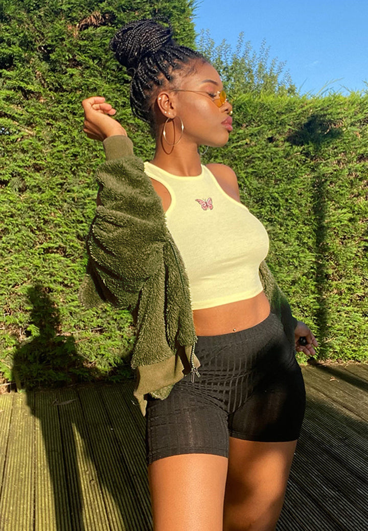 cozy furry winter jacket#color_green