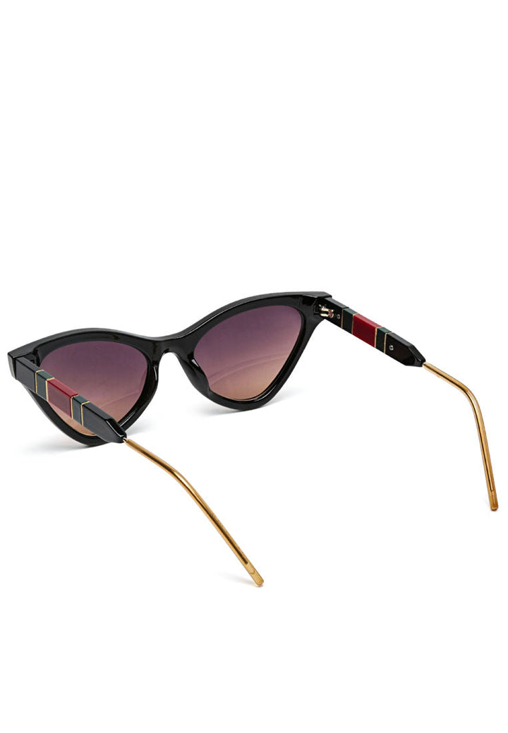 striped temple cateye glasses#color_black