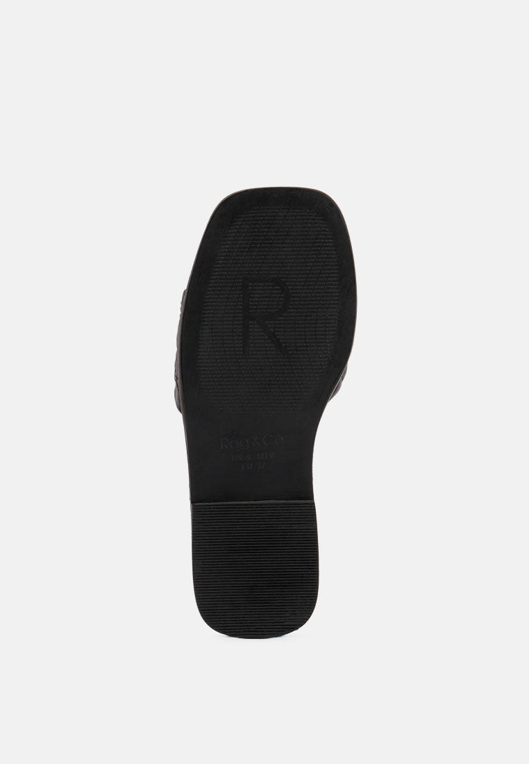 odalta handcrafted quilted summer flats by ruw#color_black