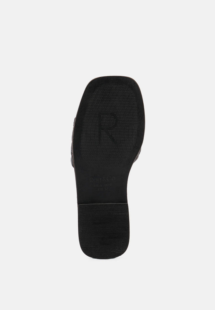 odalta handcrafted quilted summer flats by ruw#color_black