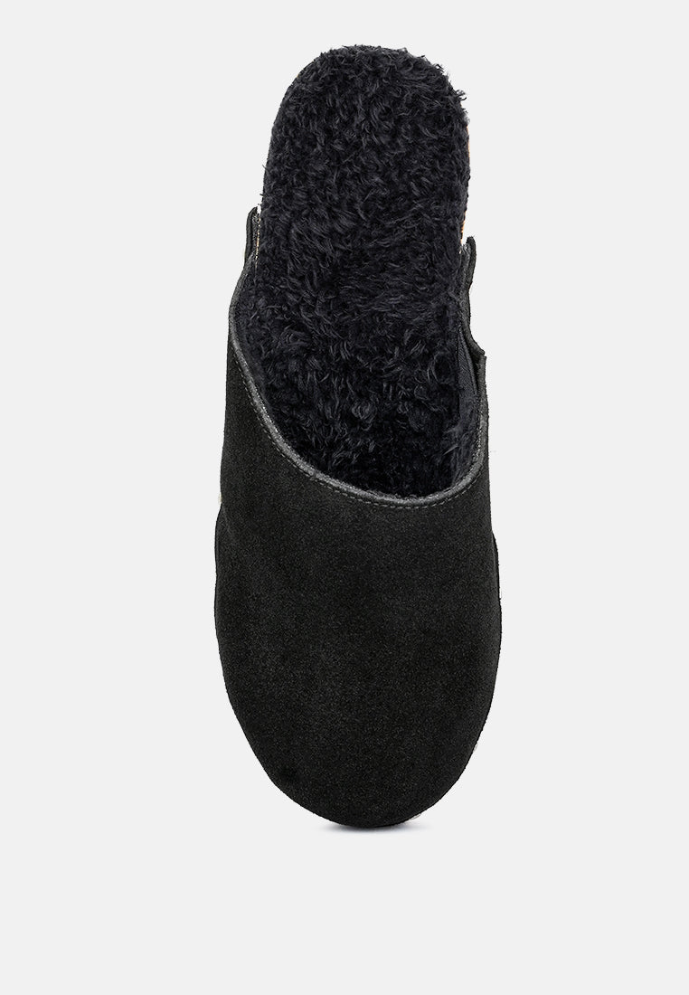 tulley suede clogs mules by ruw#color_black