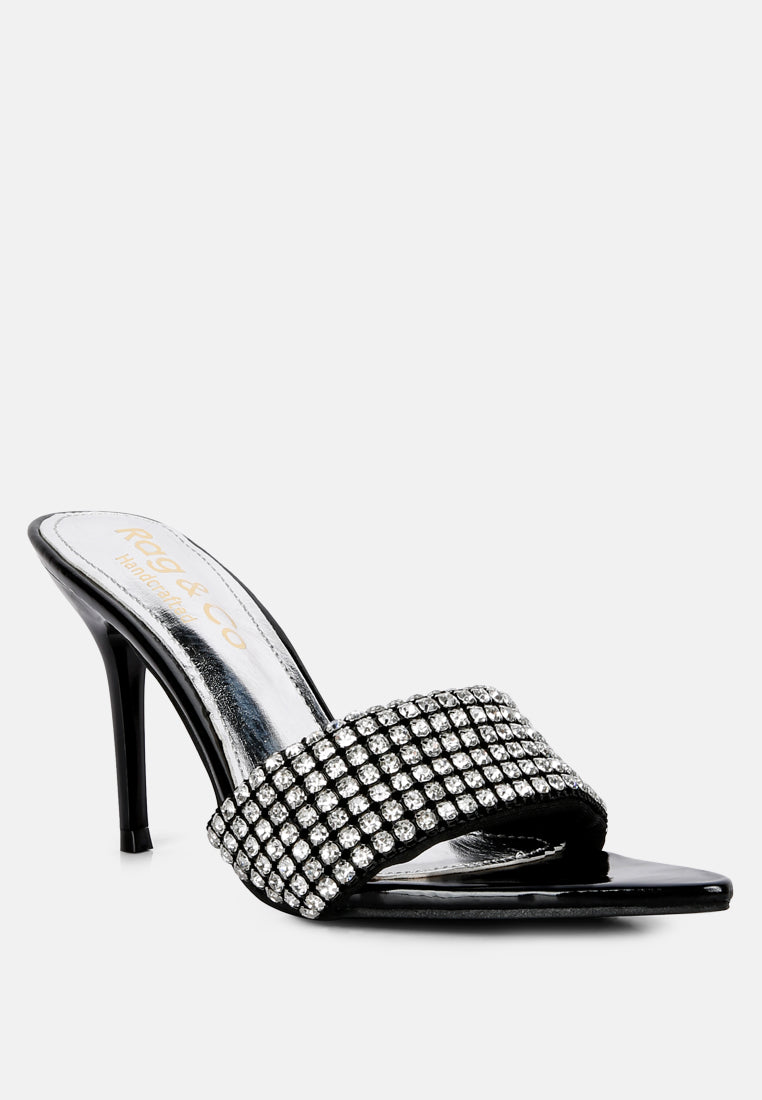 adina diamante embellished slip on sandals by ruw#color_black