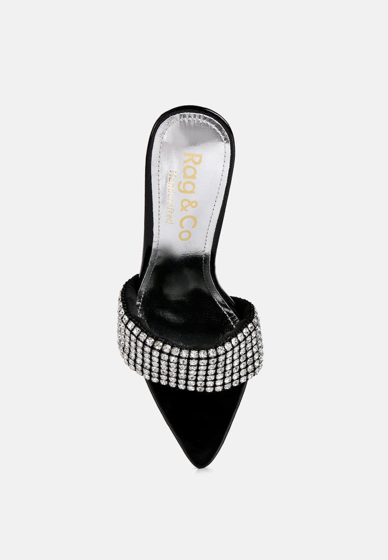 adina diamante embellished slip on sandals by ruw#color_black
