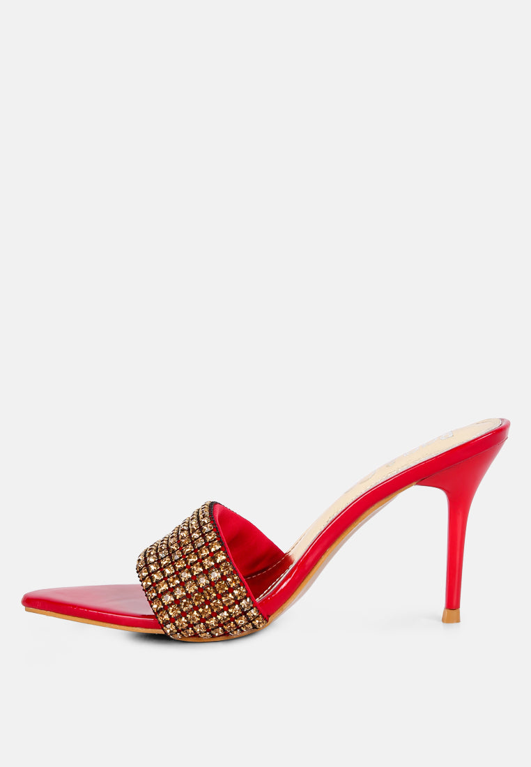 adina diamante embellished slip on sandals by ruw#color_red