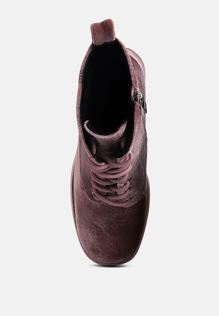 ashcan high platform velvet ankle boots by ruw#color_blush