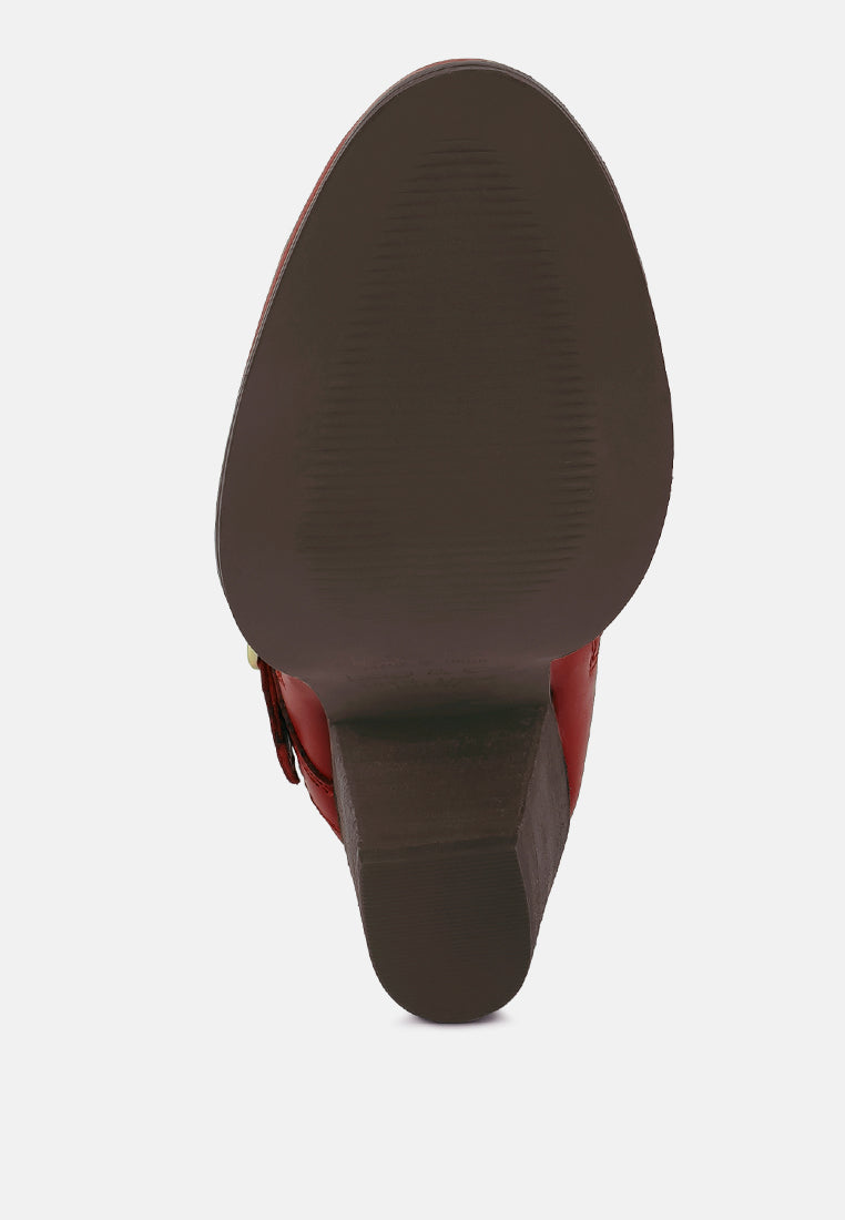 cat-track leather ankle boots by ruw#color_red