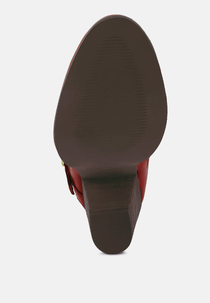 cat-track leather ankle boots by ruw#color_red