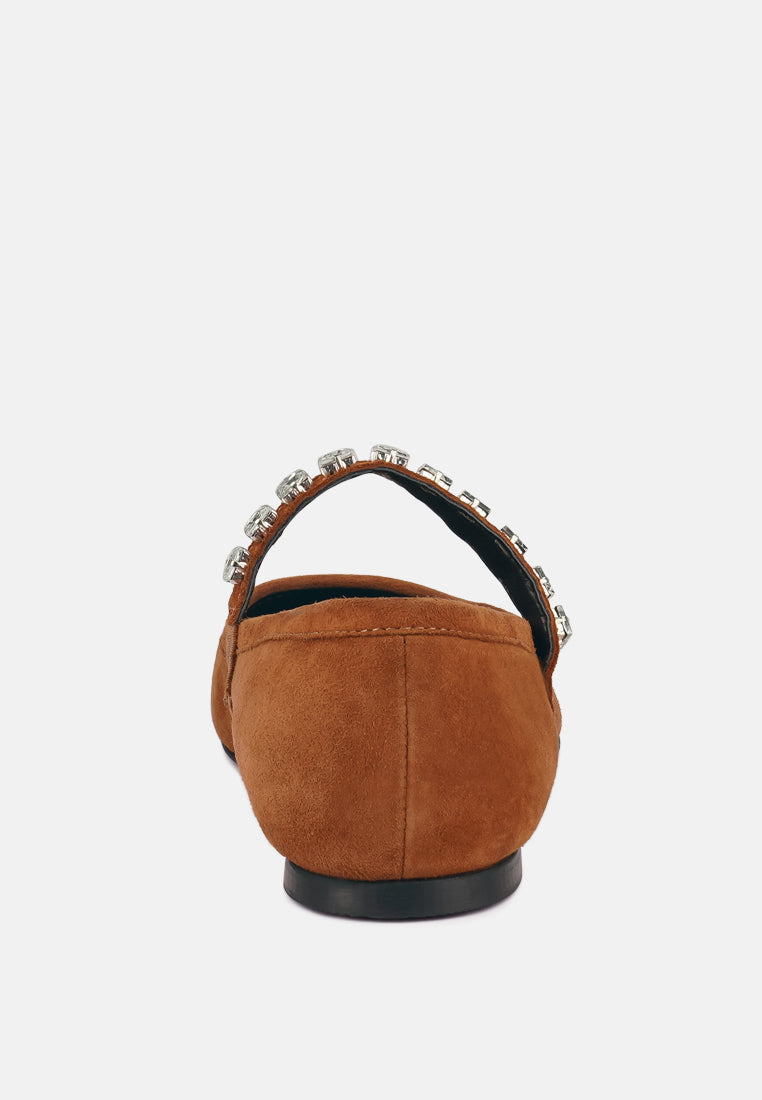 assisi fine suede maryjane ballet flats by ruw#color_tan