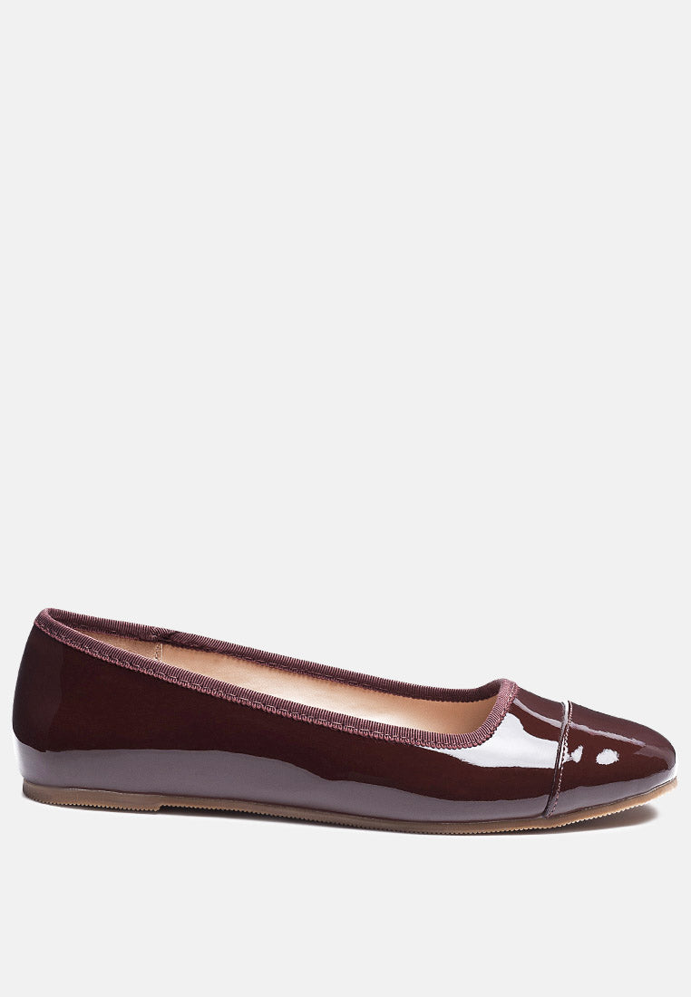 camella round toe ballerina flat shoes by ruw#color_espresso