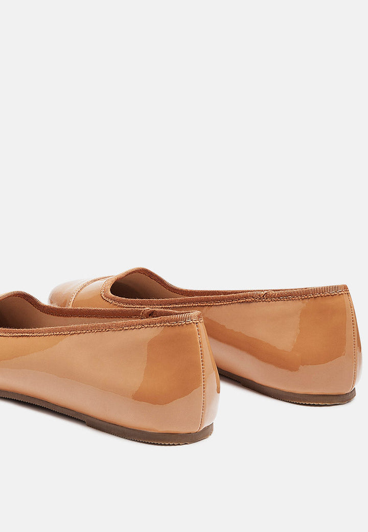 camella round toe ballerina flat shoes by ruw#color_macchiato