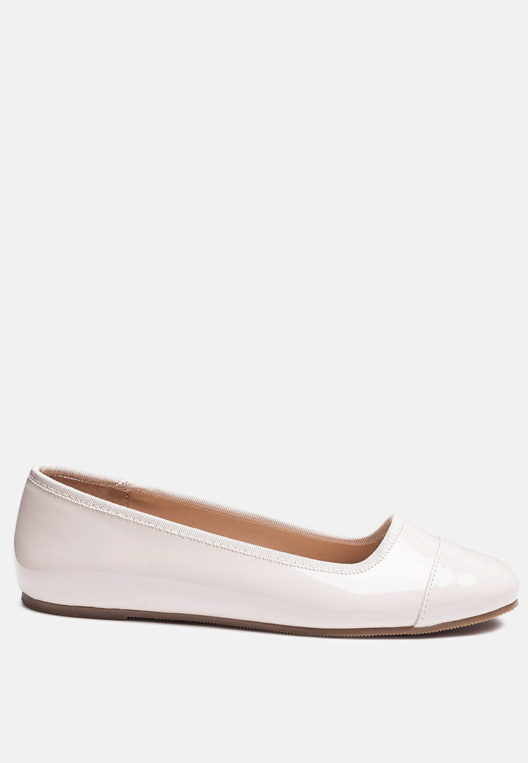 camella round toe ballerina flat shoes by ruw#color_latte