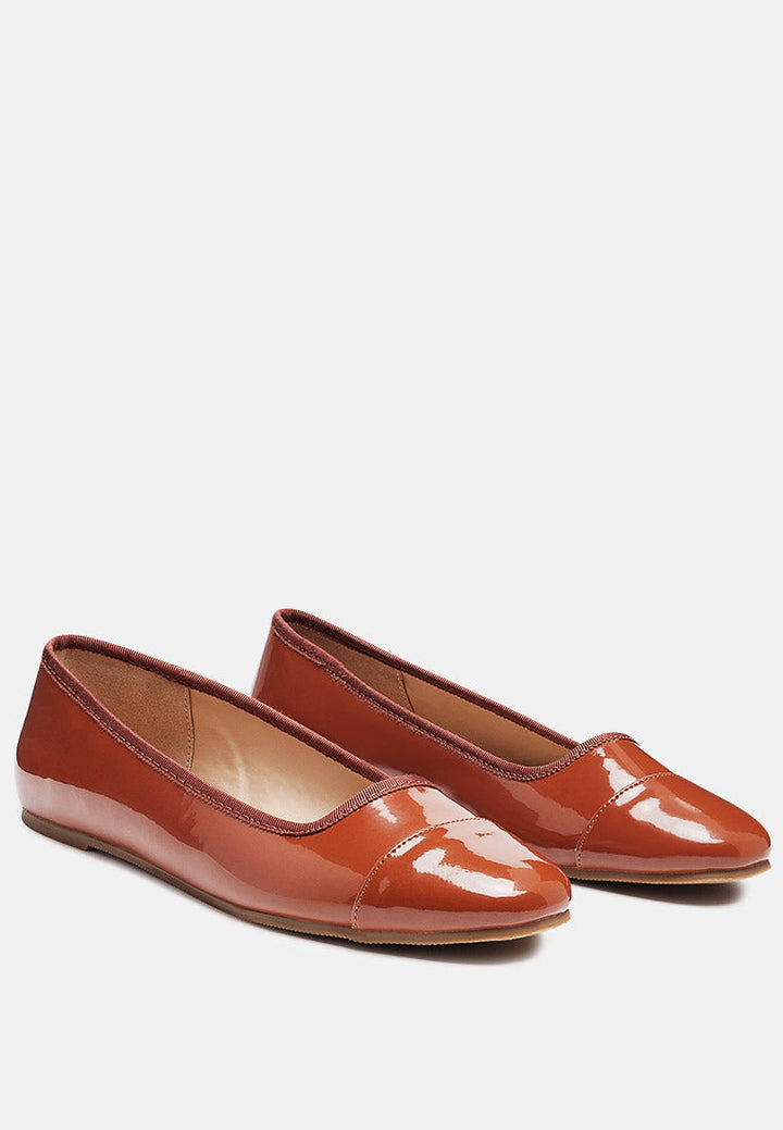 camella round toe ballerina flat shoes by ruw#color_mocca