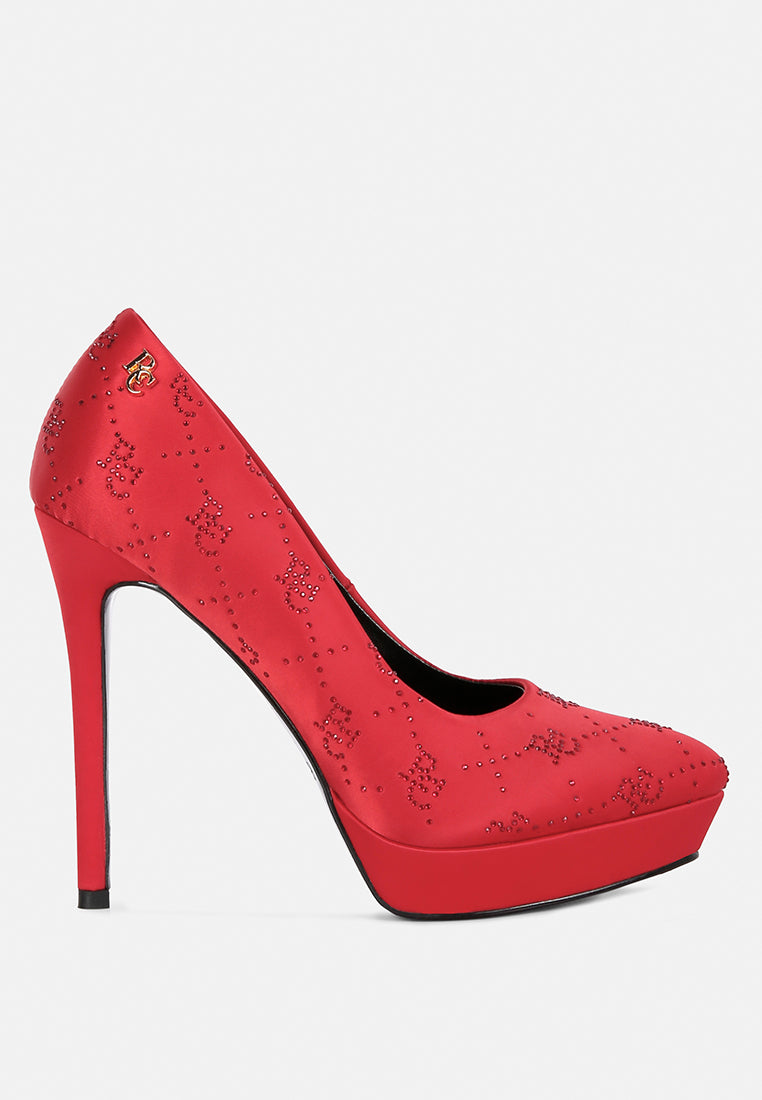 ballard monogram satin stiletto pumps by ruw#color_red