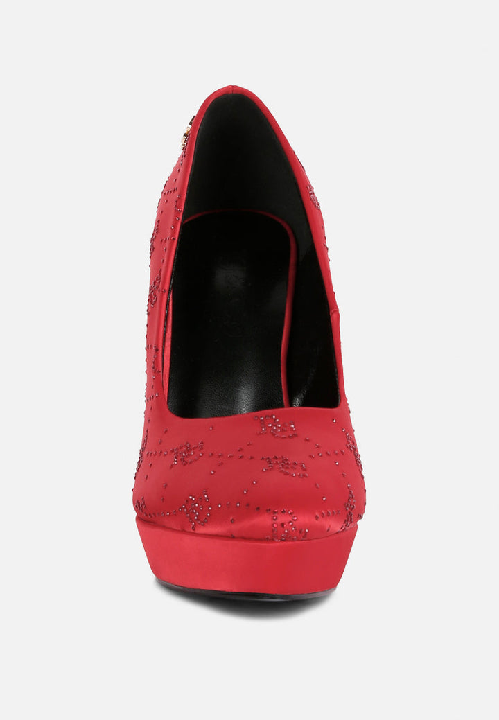 ballard monogram satin stiletto pumps by ruw#color_red