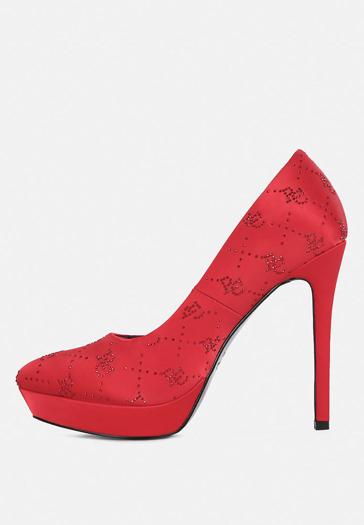 ballard monogram satin stiletto pumps by ruw#color_red