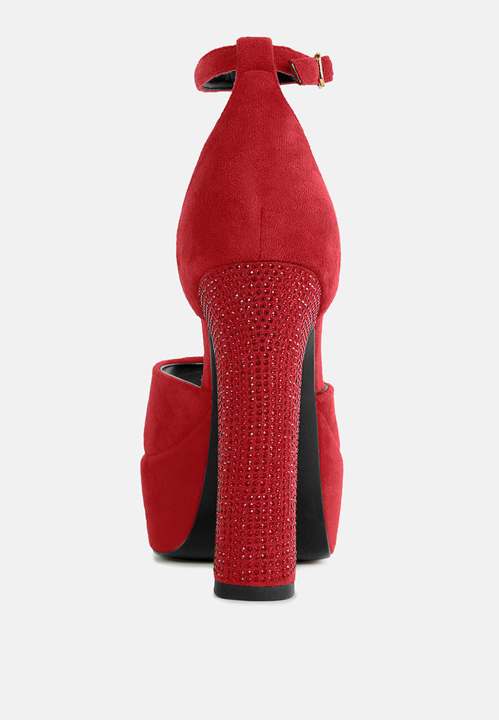 beaty high block heeled diamante stud sandals by ruw#color_red