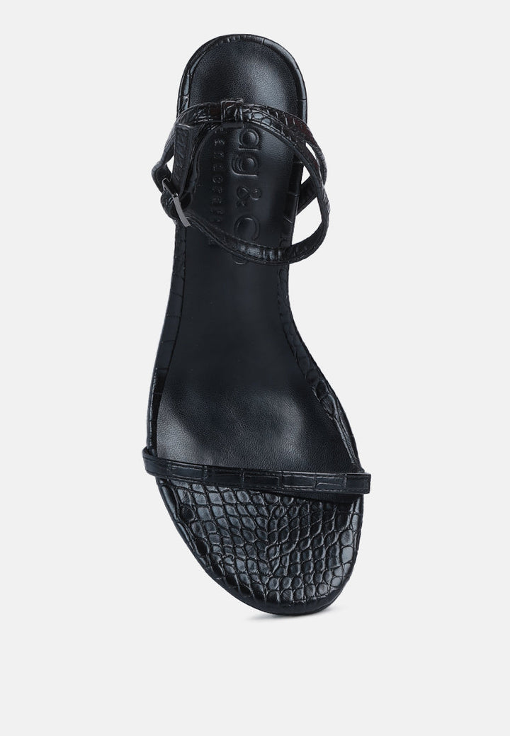 blondes croc high heeled sandal by ruw#color_black