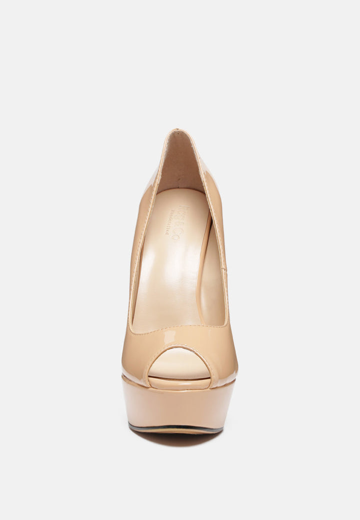 brielle peep toe stiletto sandals by ruw#color_latte
