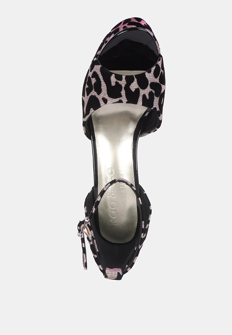brigitte leopard print peep toe stiletto sandal by ruw#color_pink