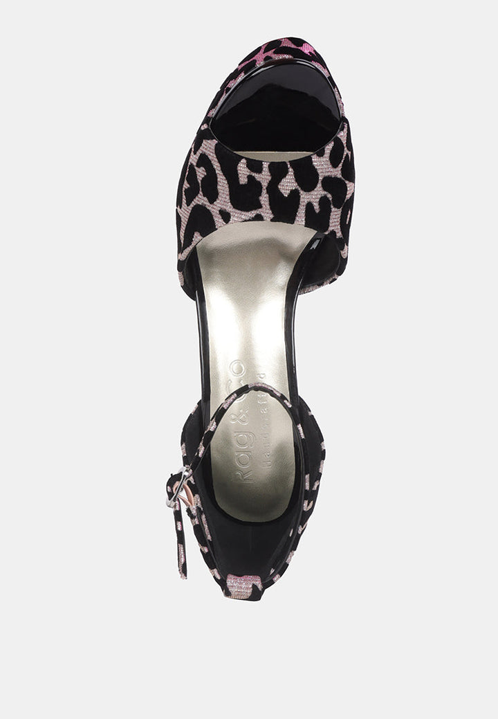 brigitte leopard print peep toe stiletto sandal by ruw#color_pink