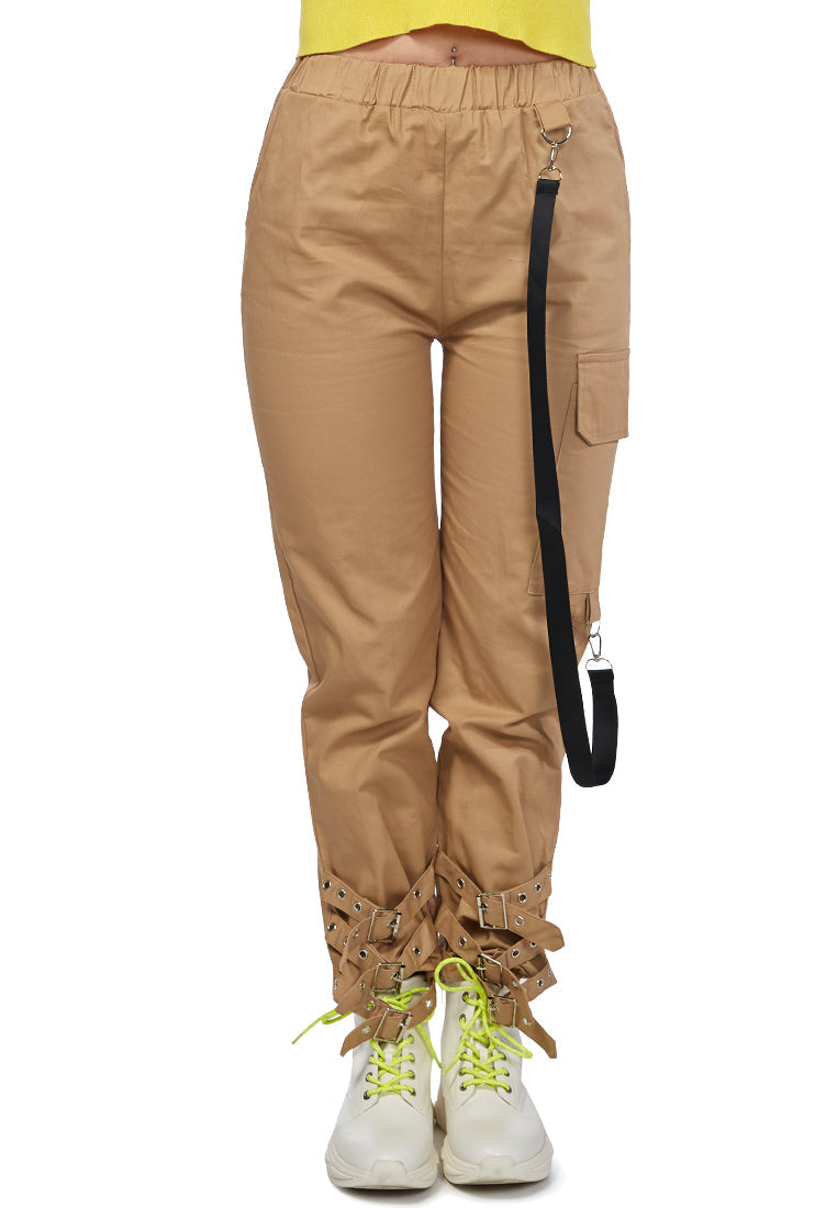buckled ankle track pants#color_beige